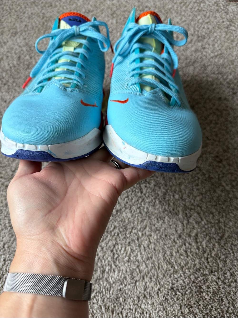 NIKELeBron 19 Low "Blue Chill" Sneakers Size 12.5 - Picture 6 of 16